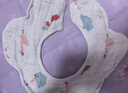 安可新 婴儿围嘴【4条装】宝宝纯棉8层纱布可洗式儿童围兜 27*28cm 实拍图