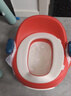 日康（rikang）儿童马桶 宝宝坐便器婴儿便盆  PU软垫三合一功能 红色X2004-1 实拍图