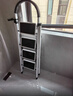 忆琳居梯子家用安全人字梯折叠伸缩多功能楼梯便捷扶梯加厚安全步梯白五 实拍图