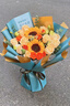 艾斯维娜情人节鲜花速递向日葵混搭花束生日礼物全国同城配送 向日葵香槟韩式花束 实拍图