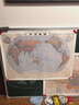 【怀旧复古】世界地图挂图 约1.1米*0.8米 经典复古地图精品 50-60年代配色 海报酒吧咖啡馆装饰画挂图挂画墙贴 实拍图