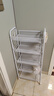聚骊汇宿舍小推车置物架寝室书桌下小书架可移动带轮零食多层夹缝收纳柜 5层白-特厚全钢-滑轮+挂钩+挂盒 实拍图