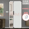 蜂巢隔断门厨房卫生间浴室折叠门铝合金低轨免打孔简易平移推拉门 白色边框+白色门帘 实拍图