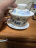 金镶玉陶瓷茶杯羊脂玉瓷泡茶碗三才盖碗功夫茶具白瓷多彩江山盖碗150ml 实拍图