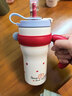 BABLOV花伴森保温杯女士大容量学生陶瓷覆膜内胆茶水分离吸管水杯子礼物 实拍图
