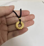 中国黄金（CHINA GOLD）足金吊坠男女款花丝镂空平安扣项链红绳挂坠情人节生日礼物送女友 【今/次日达】平安扣项链【黑绳】约1g 实拍图