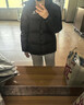 骆驼羽绒服男防泼水鸭绒男女加厚户外防寒冬季面包服外套女 黑色 男女同款,7674B L 实拍图