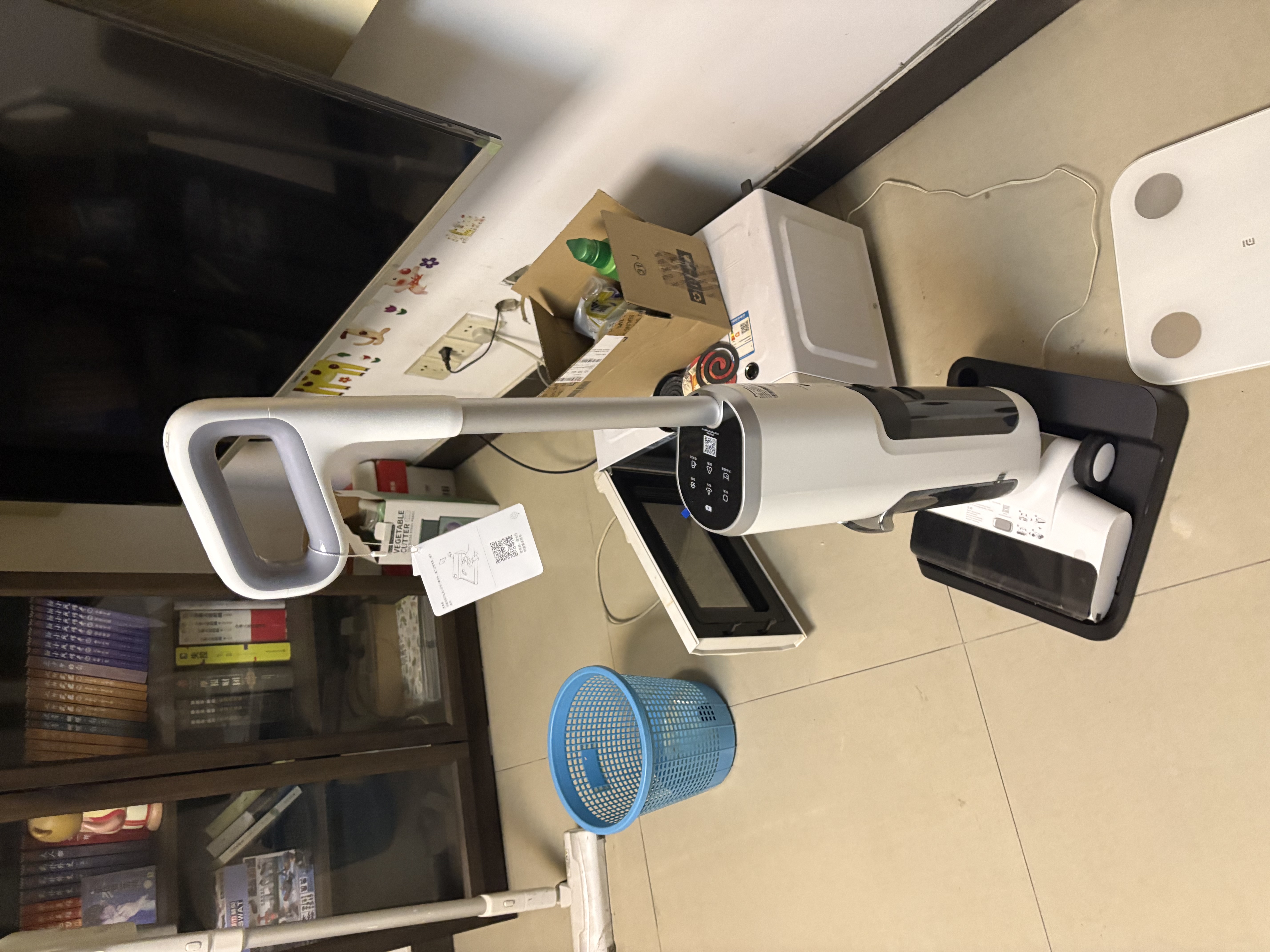 松下（Panasonic）【清洁神器】家用洗地机吸拖洗一体无线吸尘器拖地机智能一键自动清洁手持扫地机活水清洁MC-XC25 白色【双贴边无死角】 实拍图