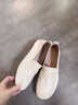 ZHR乐福鞋女春秋时尚软底女鞋一脚蹬舒适百搭妈妈鞋 BT81 米色 37  实拍图