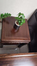 内吉姆 中式沙发边几实木小茶几边桌仿古简约阳台茶台鱼缸小方桌 长50宽50高58CM 黑胡桃色 实拍图