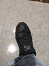 奥康（Aokang）跑步男士休闲运动皮鞋男百搭软底牛皮一脚蹬鞋子黑色加绒40码 实拍图