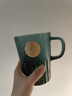 星巴克（Starbucks）墨绿色女神铭牌玻璃马克杯咖啡杯办公室水杯喝水400ml女神节礼物 实拍图