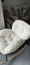 摇摇椅客厅懒人沙发家用休闲成人摇椅子室内躺椅午睡阳台单人沙发 咖拼白色（亲肤婴儿绒） 实拍图