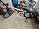 凤凰（Phoenix） 上海凤凰山地自行车成人男士女式学生变速宽胎越野赛车公路单车 钢架辐条轮粉【省力全轴承】 24寸24速【参考:138-168cm】 实拍图