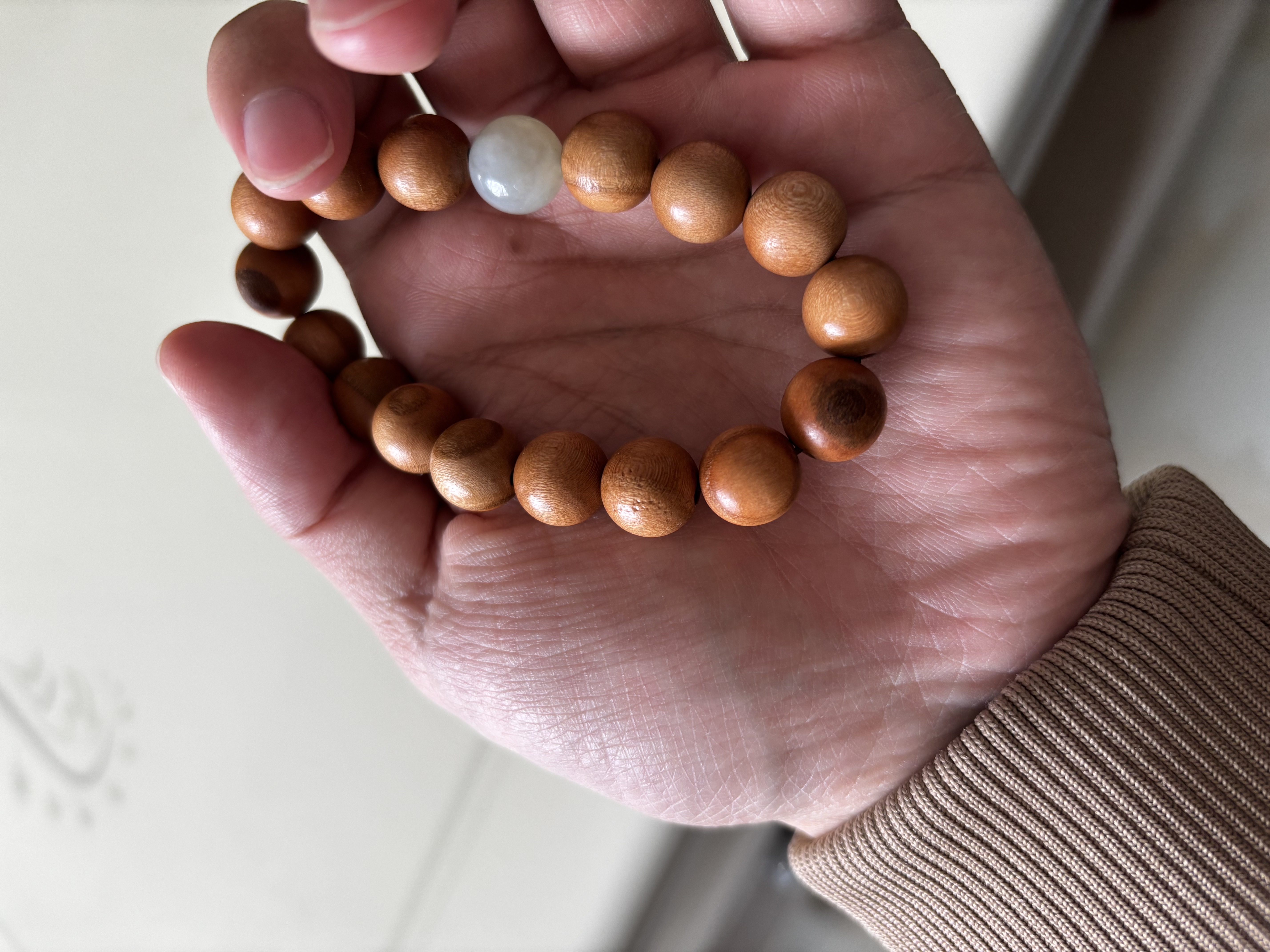 普陀山桃木手串男士念珠文玩手链节日礼物桃木玉珠手串送母亲节日礼物 实拍图