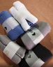 棉十三袜子男士100%纯棉10A抗菌防臭中筒袜春秋季运动风透气长筒潮8双 实拍图