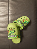 B.Duck小黄鸭童鞋儿童拖鞋男童透气洞洞鞋女童可爱家居鞋0954绿色24 实拍图