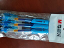 晨光（M&G）文具GP1008按动中性笔学生0.5签字笔商务子弹头水笔医生处方笔办公用品蓝色3支/盒 实拍图