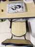 晶霄儿童学习桌椅套装作业课桌子小孩书桌写字桌学校小学生家用可升降 【校园款】双柱课桌+椅 深灰色 实拍图