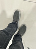 布舍元青年透气平底休闲鞋一脚蹬帆布板鞋老北京布鞋男411-1728 灰色42 实拍图