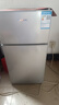 HYUNDAI（韩国现代）小冰箱迷你小型家用冷藏冷冻宿舍出租房办公室双开门二门电冰箱节能省电 80L银【租房神器+高性价比】 实拍图