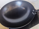 三四钢铁锅炒锅章丘炒菜已开锅无涂层燃气灶爆炒凹面电磁炉32cm 37832 实拍图