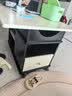 沙发边几可移动茶几小户型客厅边柜多功能茶桌升降折叠实木角几 黑+白 不带升降：700*400*546 实拍图