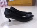 高跟鞋女不累脚黑色职业舒适软皮空乘女鞋细跟工作鞋女单鞋 黑色 4cm 39 实拍图