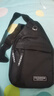 运动跑步包男休闲斜挎包手机包防泼水健身包女单肩包 黑色 实拍图