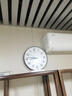 康巴丝（Compas）挂钟客厅钟表 简约石英钟表挂墙时钟 3294A 桤木白 实拍图