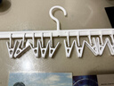 懒角落挂帽子收纳架袜子晾衣挂架挂钩衣柜整理一字型多夹子衣架 10夹子 实拍图