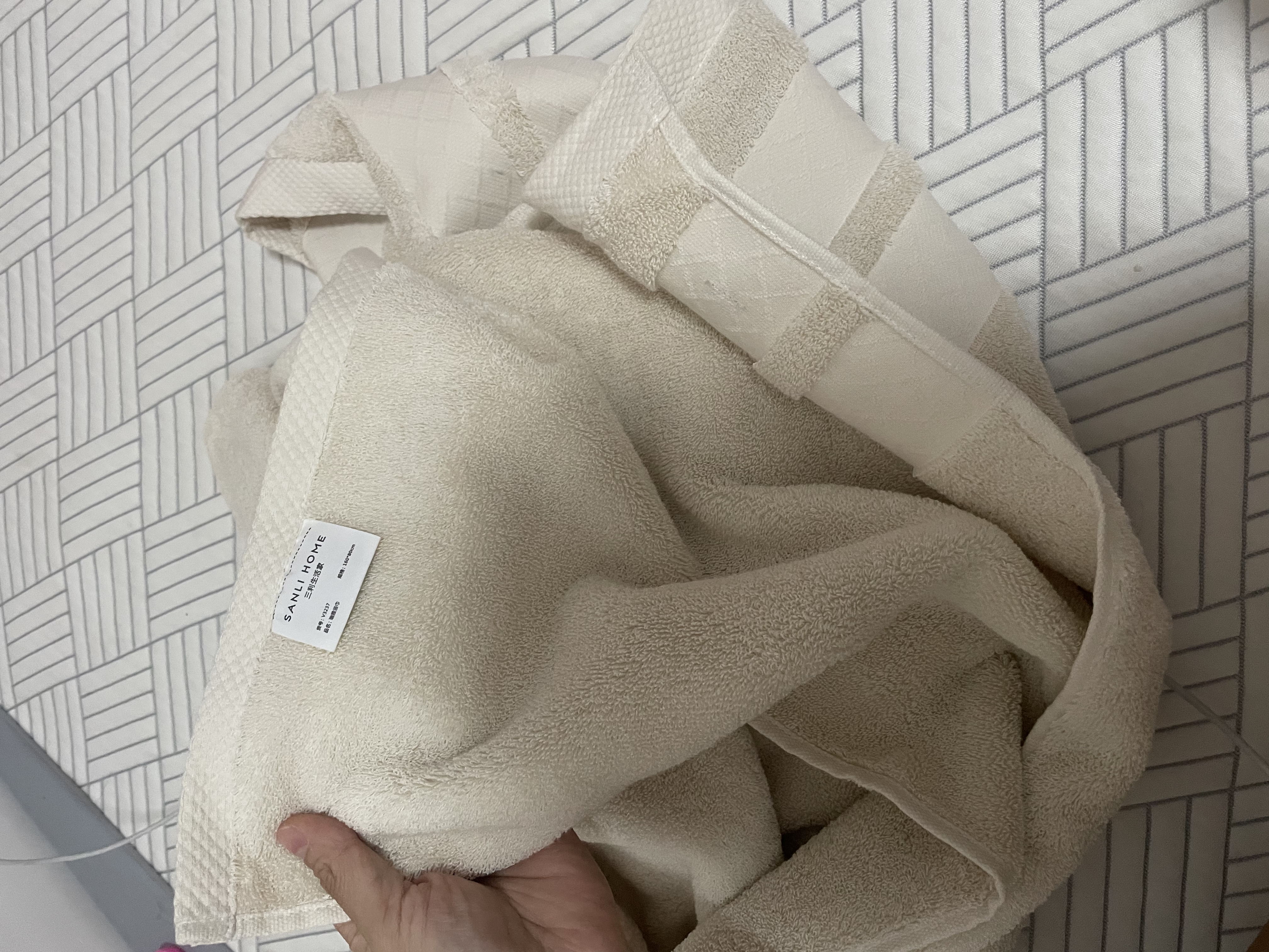 三利全棉浴巾高档纯棉10A抗菌加厚速干浴巾男士成人纯棉吸水洗澡家用 实拍图