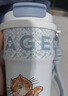 霸王茶姬（CHAGEE）保温杯316不锈钢吸管咖啡杯茶水杯子女生高颜值萌宠泡泡杯田园猫 实拍图