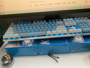 达尔优（dareu）EK815机械合金版键盘 有线键盘  电竞游戏键盘 多键无冲108键单光 女生 白色蓝色 茶轴 实拍图
