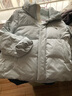 雪中飞羽绒服女短款马卡龙色连帽面包服2025冬新款廓形显瘦保暖 冰川蓝|5338 M /160/84A 实拍图