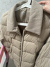 坦博尔轻薄羽绒服女短款翻领宽松舒适衬衫式女士外套330226D 青木棕160 实拍图