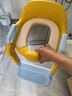 世纪宝贝（babyhood）儿童马桶辅助器 宝宝阶梯架坐便圈扶手架座便器 PU软坐垫 天空蓝 实拍图