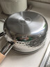 神田日本雪平锅不锈钢小奶锅热奶锅煮面泡面锅宝宝婴儿辅食锅进口汤锅 雪平锅（含玻璃盖） 20cm 实拍图