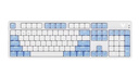 雷柏（Rapoo） V500PRO白蓝升级款 104键有线背光机械键盘 PBT双色键帽电脑办公游戏全键无冲可编程键盘 茶轴 实拍图