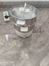 利仁（Liven）小钢人不锈钢0涂层电煮锅分体式小电锅电蒸锅小型1-2人电火锅蒸煮一体多功能锅2L配蒸笼DHG-J1851 实拍图