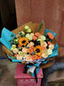 艾斯维娜情人节鲜花速递向日葵混搭花束生日礼物全国同城配送 向日葵香槟韩式花束 实拍图