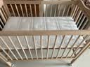 优乐博（ULOP）榉木婴儿床可移动拼接床实木无缝连接可调节高度多功能宝宝床 婴儿拼接床0-12岁无漆无甲醛儿童床+4D空气纤维床垫*2 万向轮+延长板+9档高度调节+0-12岁可用 实拍图