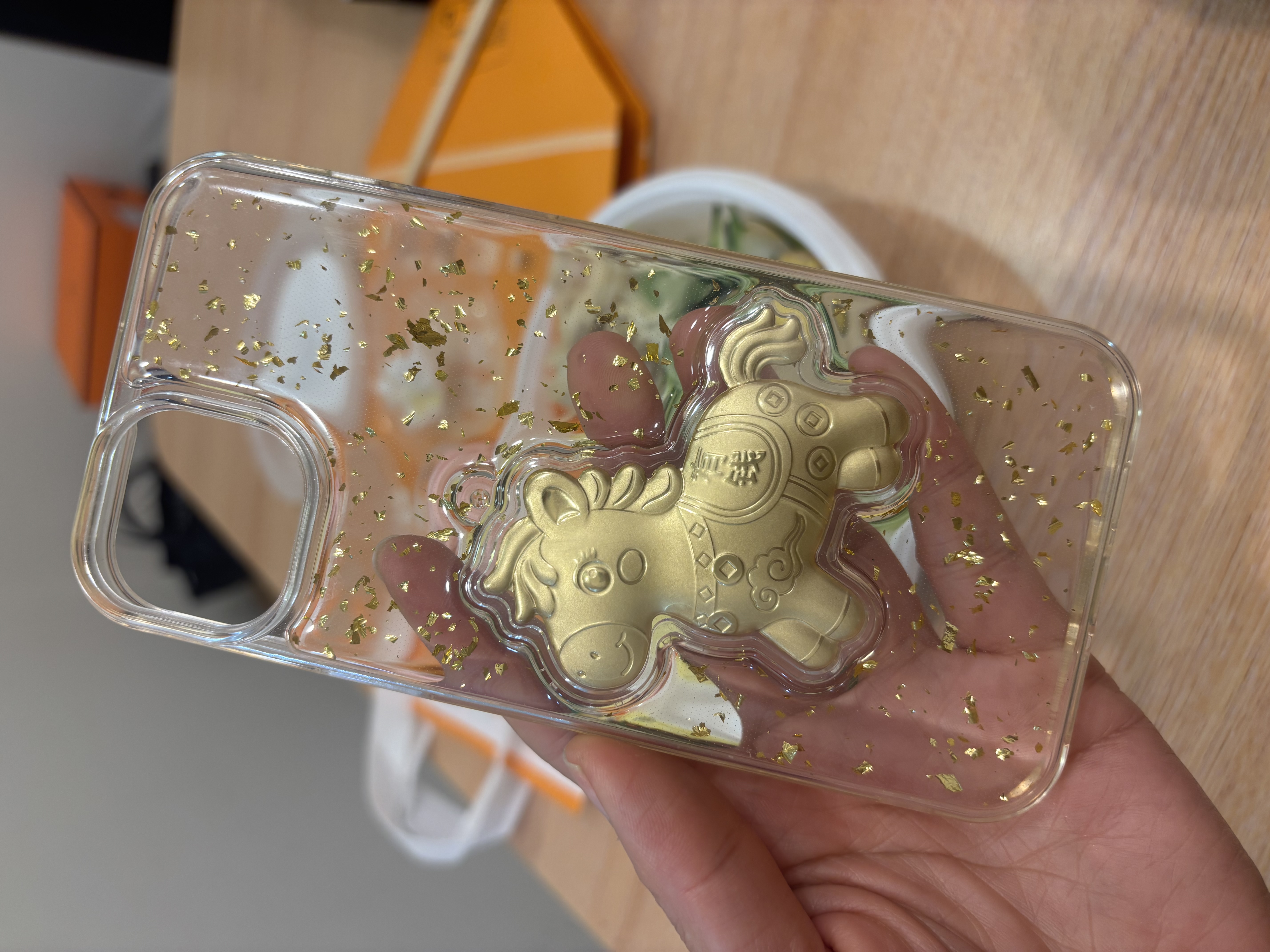 KEKLLE适用iPhone15plus手机壳 苹果15plus保护套 马上有钱高级感金箔滴胶透明防摔高级硅胶保护套 实拍图
