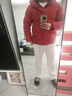 鸭鸭王一博同款1号红色羽绒服男女短款2025冬季最新款加厚防寒外套DY 中国红色 L 175  (推荐125-140斤) 实拍图
