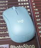 罗技（Logitech）M221 轻音鼠标 无线鼠标 办公鼠标 对称鼠标 带无线微型接收器 雾霭蓝 实拍图