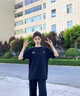 卡帕（Kappa）背靠背情侣纯棉T恤简约宽松显瘦上衣运动短袖2026新款K0D32TD21V 暗夜蓝906【复古百搭丨舒适透气】 XL 尺码偏小，建议拍大一码 实拍图