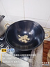 王源吉铁锅炒锅双耳苏锅王老式家用圆底无涂层手工龟纹大肚不粘炒锅38cm 实拍图