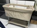 优乐博（ULOP）婴儿床可移动拼接宝宝床多功能床新生儿哄睡神器摇摇床 摇摇床卡其色[尿布台+蚊帐+凉席] 实拍图