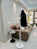 千禧华府衣架落地立式实木衣帽架卧室简易挂衣架办公衣架加厚圆盘款净白色 实拍图
