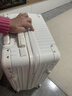 梵地亚行李箱小型登机箱男出差短途女旅行拉杆箱密码皮箱杯架白色20英寸 实拍图